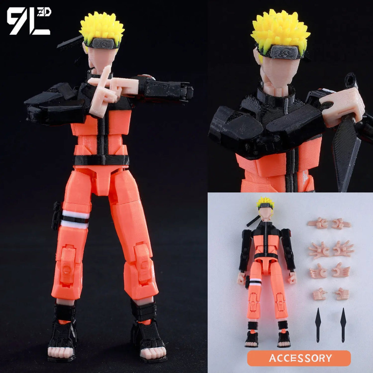 Figurine Demon Slayer Mahoraga 14cm Articulée | Modèle 9L3D Collection - Pièces Interchangeables | Impression 3D - RukaCraft