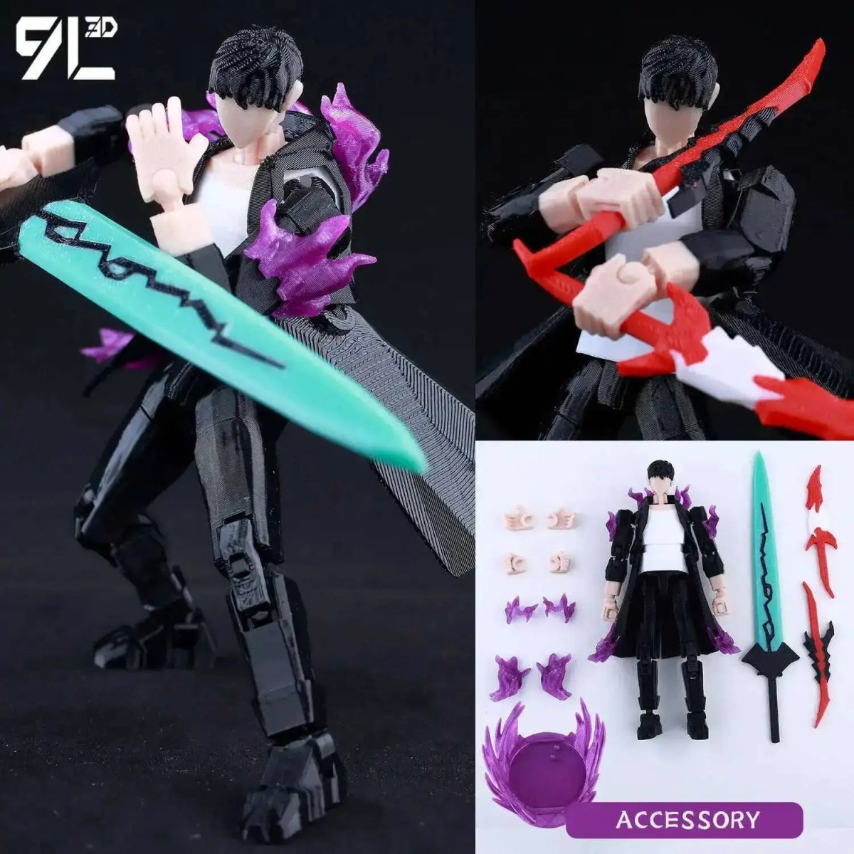 Figurine Demon Slayer Mahoraga 14cm Articulée | Modèle 9L3D Collection - Pièces Interchangeables | Impression 3D - RukaCraft