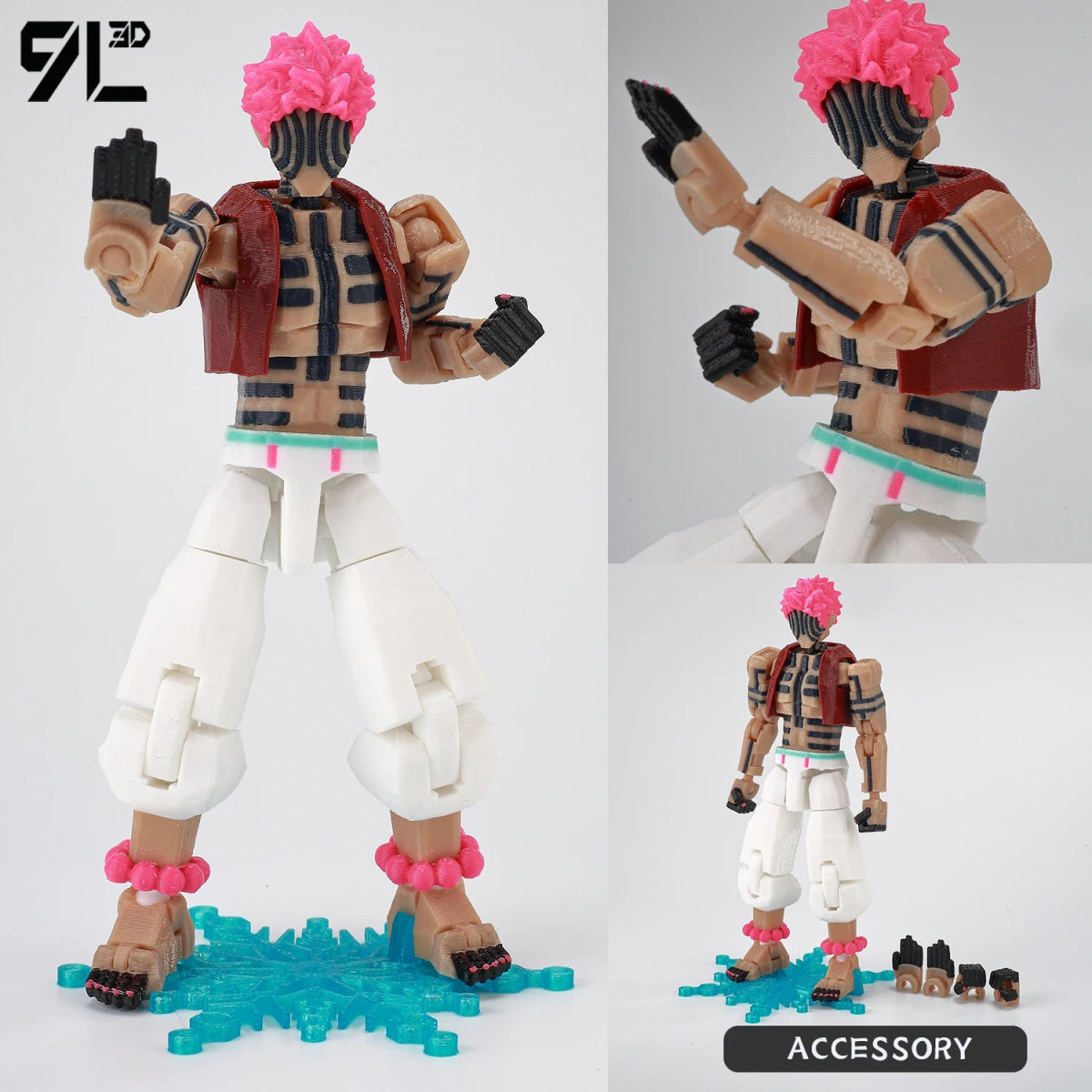 Figurine Demon Slayer Mahoraga 14cm Articulée | Modèle 9L3D Collection - Pièces Interchangeables | Impression 3D - RukaCraft