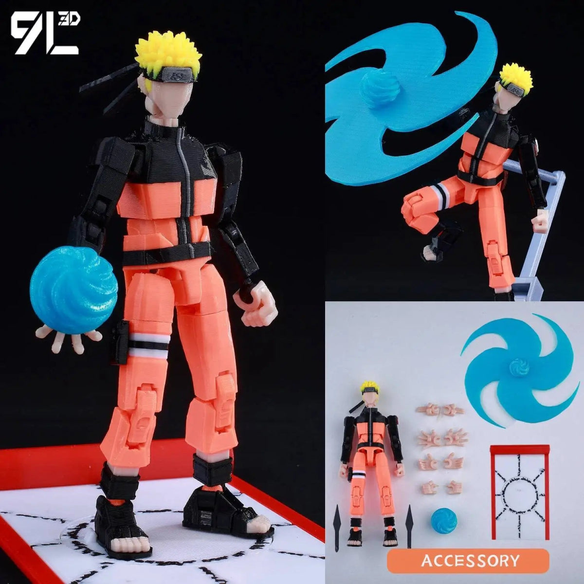 Figurine Demon Slayer Mahoraga 14cm Articulée | Modèle 9L3D Collection - Pièces Interchangeables | Impression 3D - RukaCraft