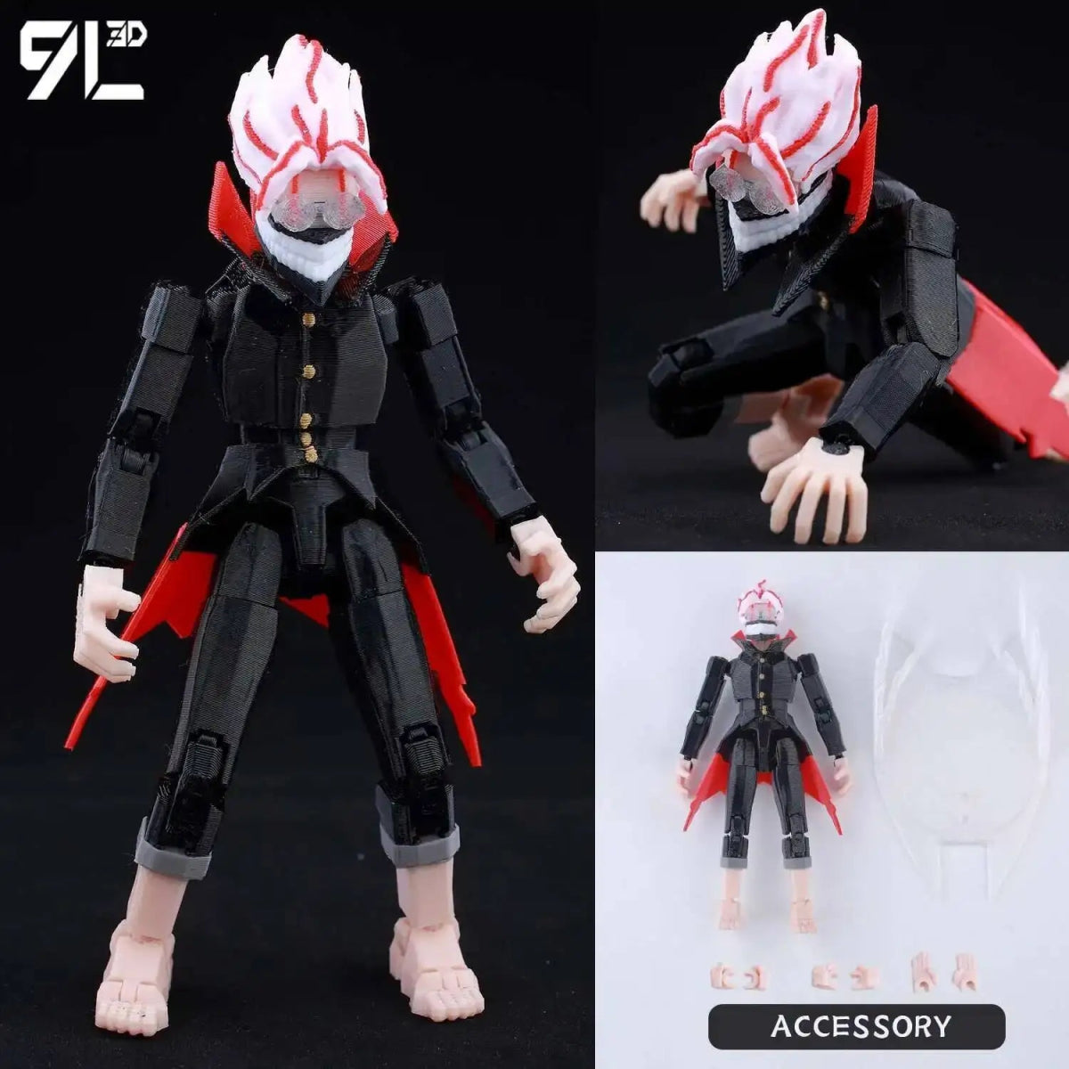 Figurine Demon Slayer Mahoraga 14cm Articulée | Modèle 9L3D Collection - Pièces Interchangeables | Impression 3D - RukaCraft
