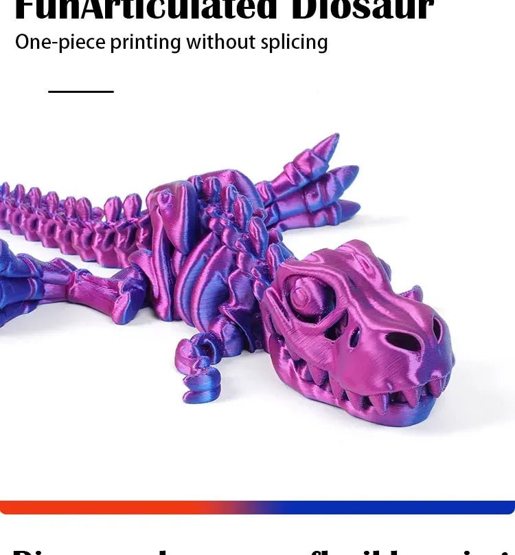 Figurine Dragon Articulée Imprimée en 3D | Modèle Décoratif avec Joints Mobiles | PLA Écologique - RukaCraft