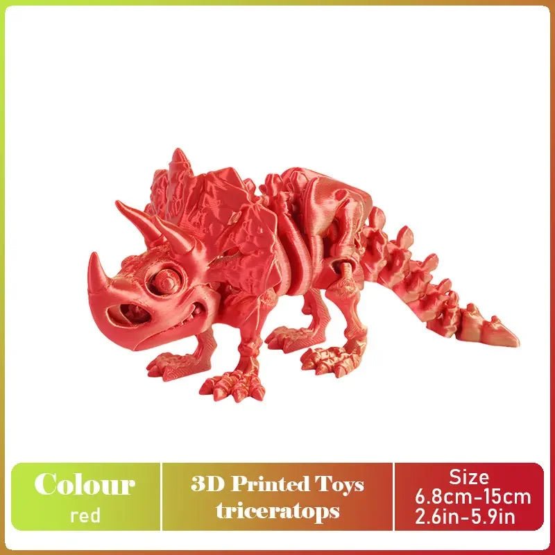 Figurine Dragon Articulée Imprimée en 3D | Modèle Décoratif avec Joints Mobiles | PLA Écologique - RukaCraft