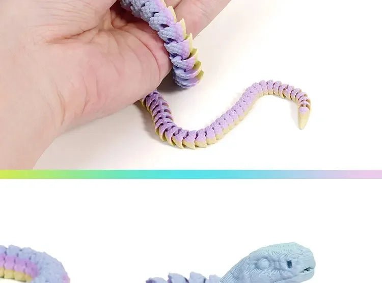 Figurine Dragon Articulée Imprimée en 3D | Modèle Décoratif avec Joints Mobiles | PLA Écologique - RukaCraft