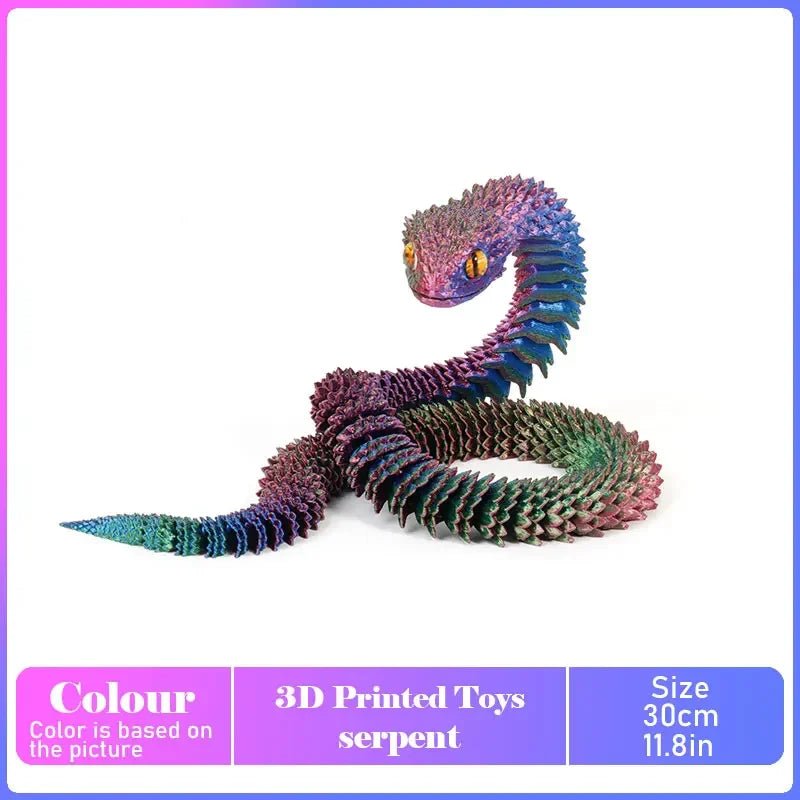 Figurine Dragon Articulée Imprimée en 3D | Modèle Décoratif avec Joints Mobiles | PLA Écologique - RukaCraft