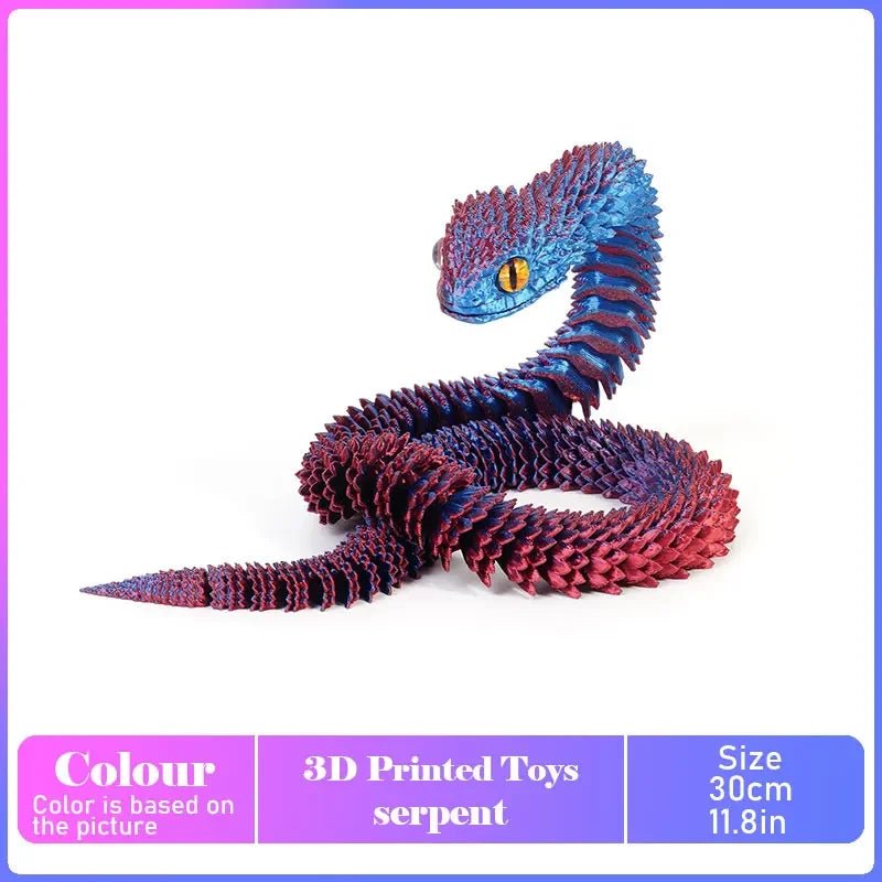 Figurine Dragon Articulée Imprimée en 3D | Modèle Décoratif avec Joints Mobiles | PLA Écologique - RukaCraft