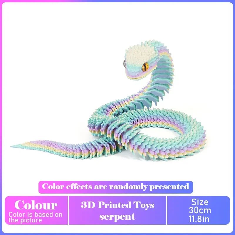 Figurine Dragon Articulée Imprimée en 3D | Modèle Décoratif avec Joints Mobiles | PLA Écologique - RukaCraft