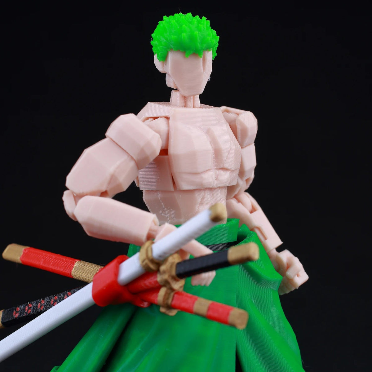Figurine ONE PIECE Articulée 14cm | Zoro, Ace, Luffy - Modèle Collection 3D Pièces Interchangeables | Impression 3D - RukaCraft