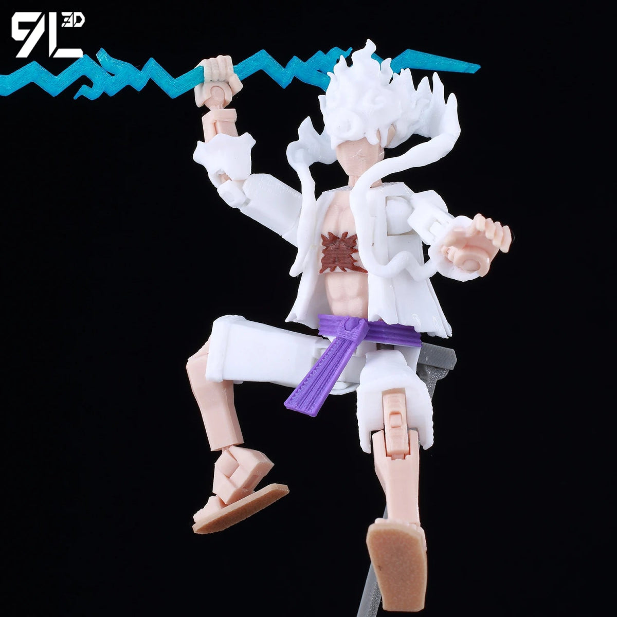 Figurine ONE PIECE Articulée 14cm | Zoro, Ace, Luffy - Modèle Collection 3D Pièces Interchangeables | Impression 3D - RukaCraft