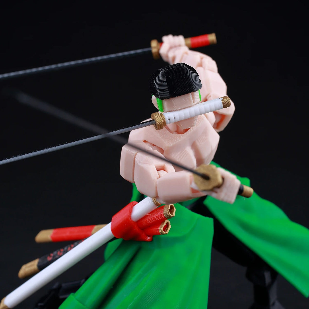 Figurine ONE PIECE Articulée 14cm | Zoro, Ace, Luffy - Modèle Collection 3D Pièces Interchangeables | Impression 3D - RukaCraft