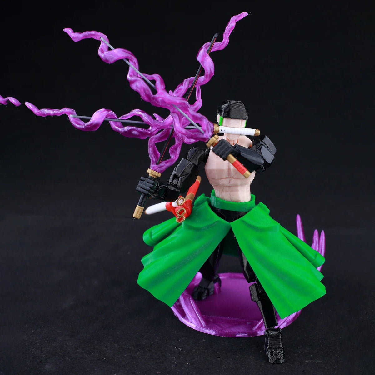 Figurine ONE PIECE Articulée 14cm | Zoro, Ace, Luffy - Modèle Collection 3D Pièces Interchangeables | Impression 3D - RukaCraft