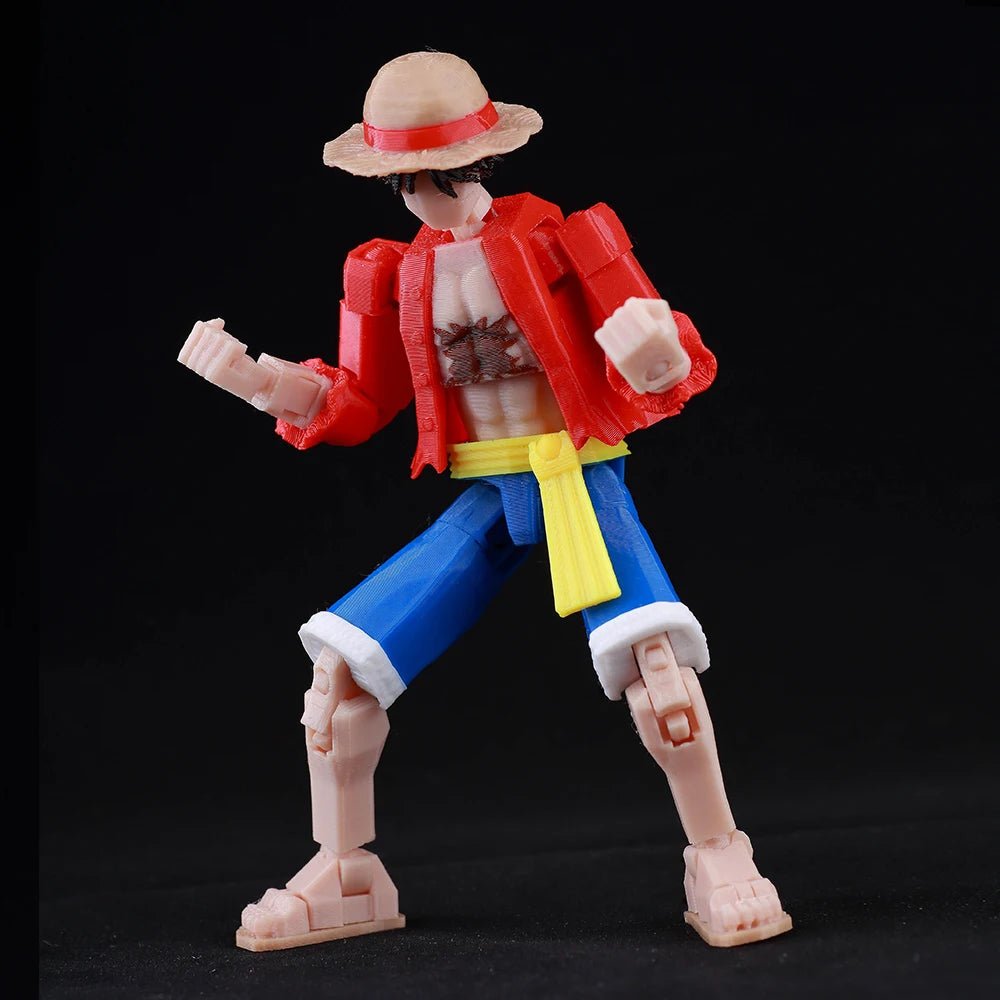 Figurine ONE PIECE Articulée 14cm | Zoro, Ace, Luffy - Modèle Collection 3D Pièces Interchangeables | Impression 3D - RukaCraft
