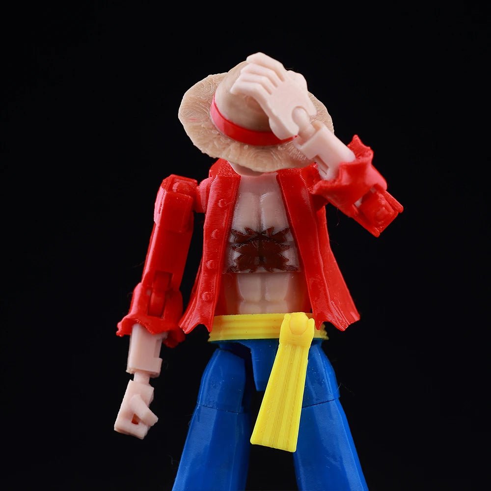 Figurine ONE PIECE Articulée 14cm | Zoro, Ace, Luffy - Modèle Collection 3D Pièces Interchangeables | Impression 3D - RukaCraft