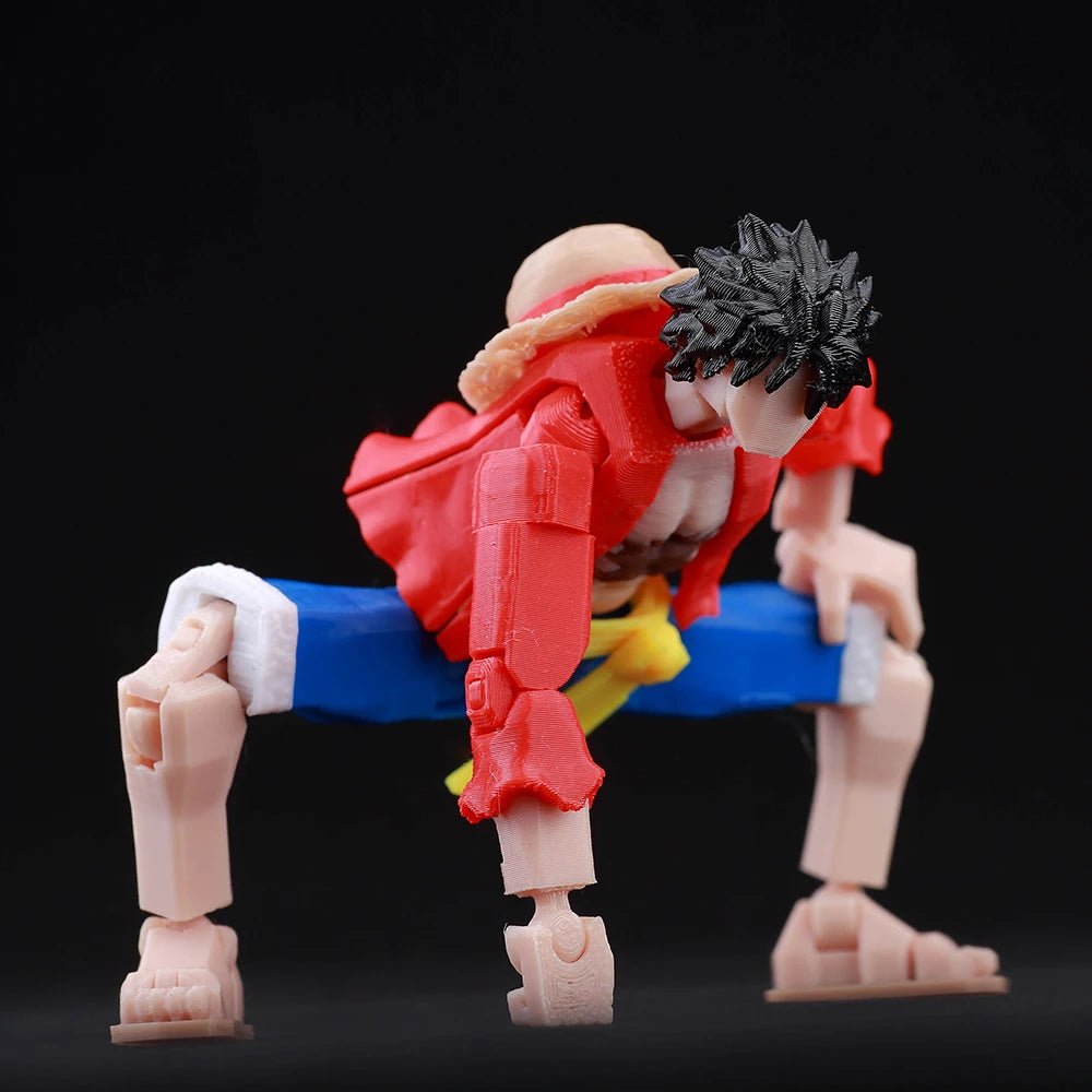 Figurine ONE PIECE Articulée 14cm | Zoro, Ace, Luffy - Modèle Collection 3D Pièces Interchangeables | Impression 3D - RukaCraft