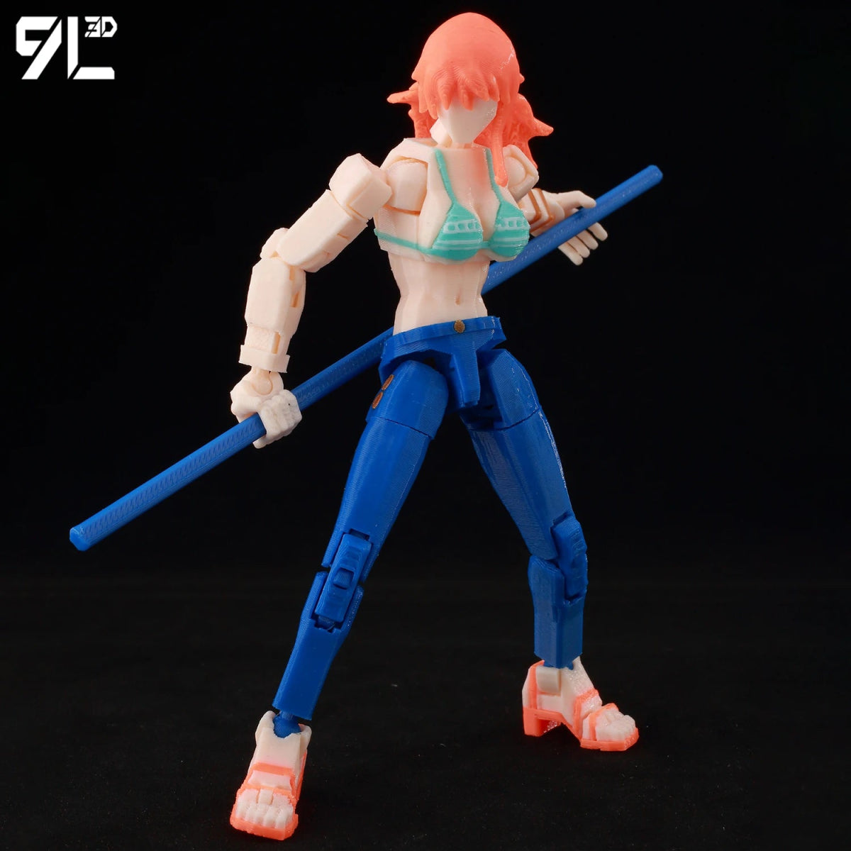 Figurine ONE PIECE Articulée 14cm | Zoro, Ace, Luffy - Modèle Collection 3D Pièces Interchangeables | Impression 3D - RukaCraft