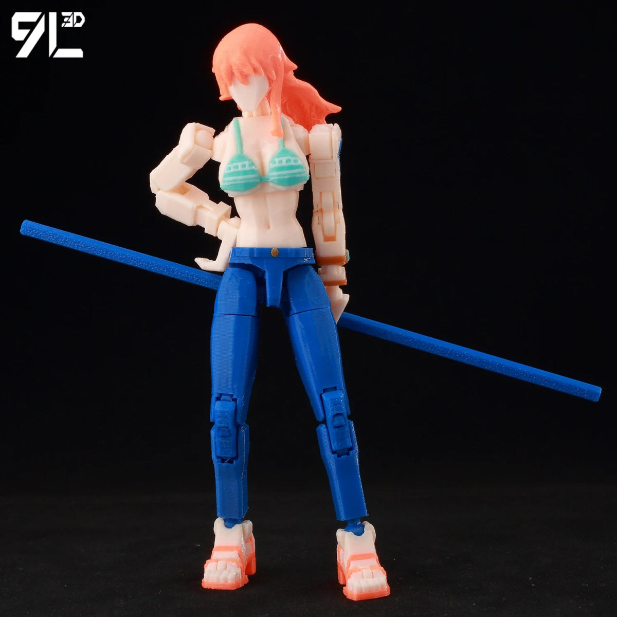 Figurine ONE PIECE Articulée 14cm | Zoro, Ace, Luffy - Modèle Collection 3D Pièces Interchangeables | Impression 3D - RukaCraft