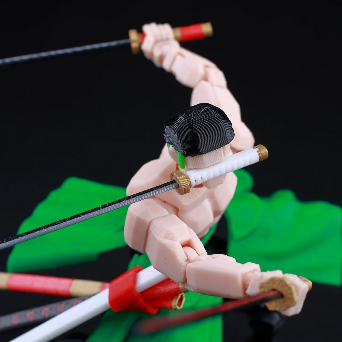 Figurine ONE PIECE Articulée 14cm | Zoro, Ace, Luffy - Modèle Collection 3D Pièces Interchangeables | Impression 3D - RukaCraft