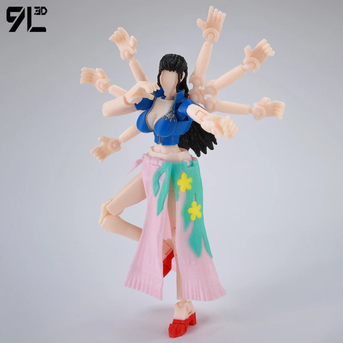 Figurine ONE PIECE Articulée 14cm | Zoro, Ace, Luffy - Modèle Collection 3D Pièces Interchangeables | Impression 3D - RukaCraft