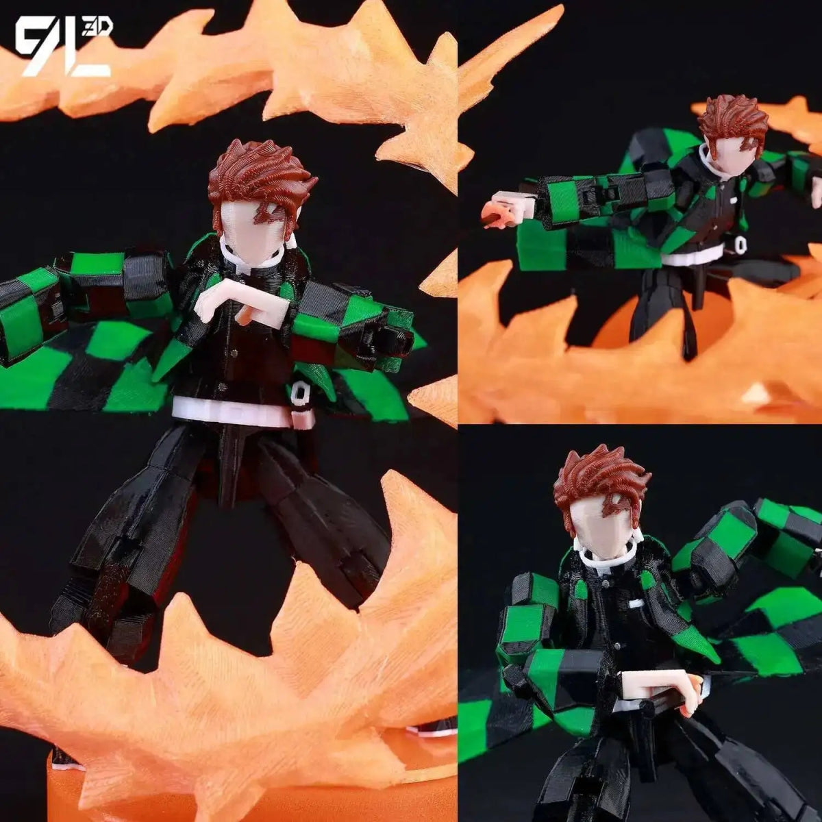 Figurine ONE PIECE Articulée 14cm | Zoro, Ace, Luffy - Modèle Collection 3D Pièces Interchangeables | Impression 3D - RukaCraft