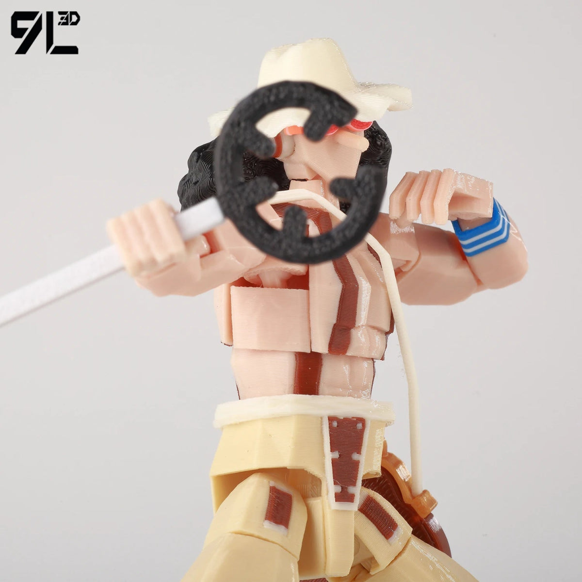 Figurine ONE PIECE Articulée 14cm | Zoro, Ace, Luffy - Modèle Collection 3D Pièces Interchangeables | Impression 3D - RukaCraft