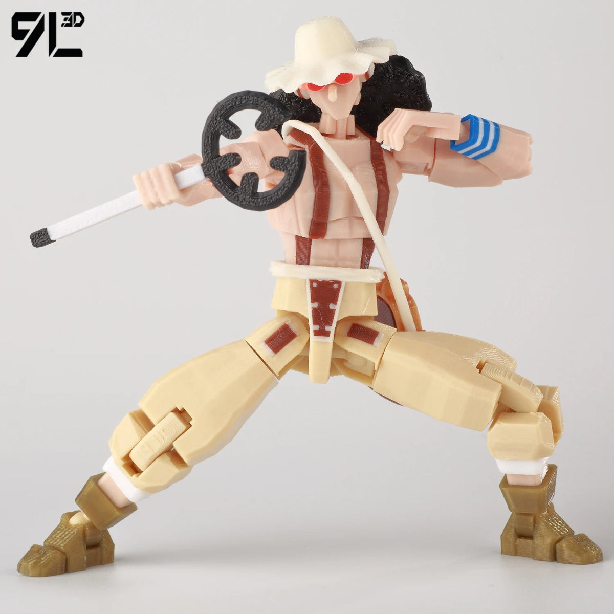 Figurine ONE PIECE Articulée 14cm | Zoro, Ace, Luffy - Modèle Collection 3D Pièces Interchangeables | Impression 3D - RukaCraft