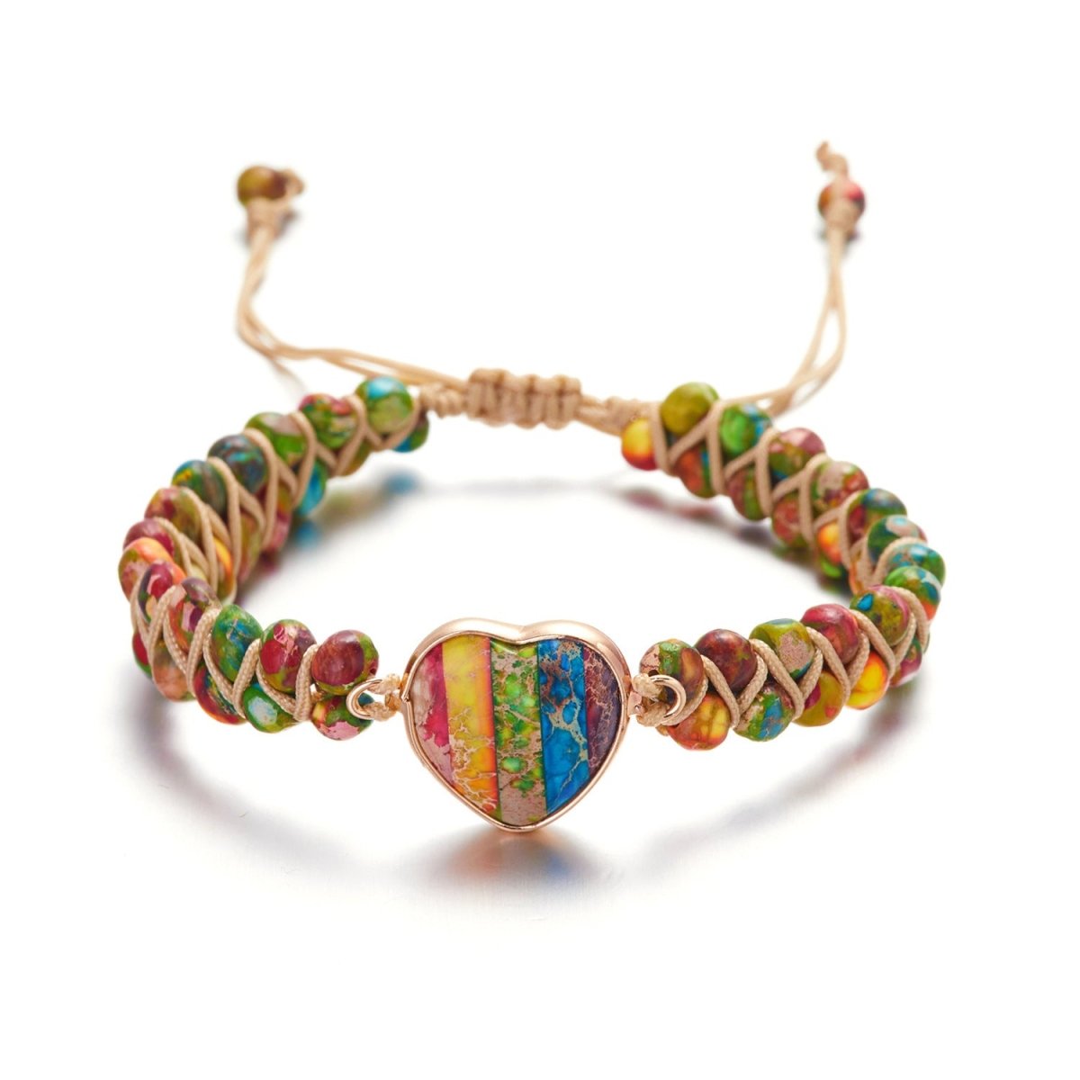 🌟 Handmade Creative Woven Bracelet Love Stone Winding Bracelet — Earth’s Whisper, Heart’s Journey 🌟 - RukaCraft