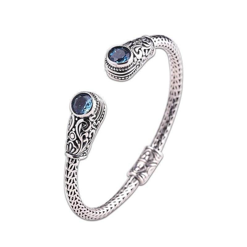 Handmade Indonesian style ladies topaz bracelet - RukaCraft