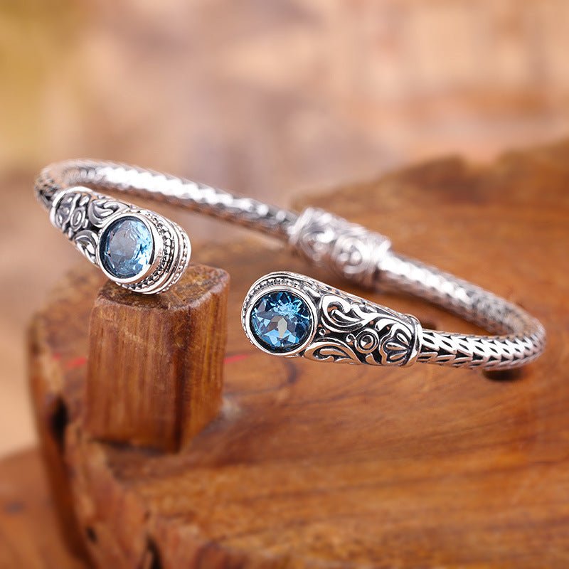 Handmade Indonesian style ladies topaz bracelet - RukaCraft