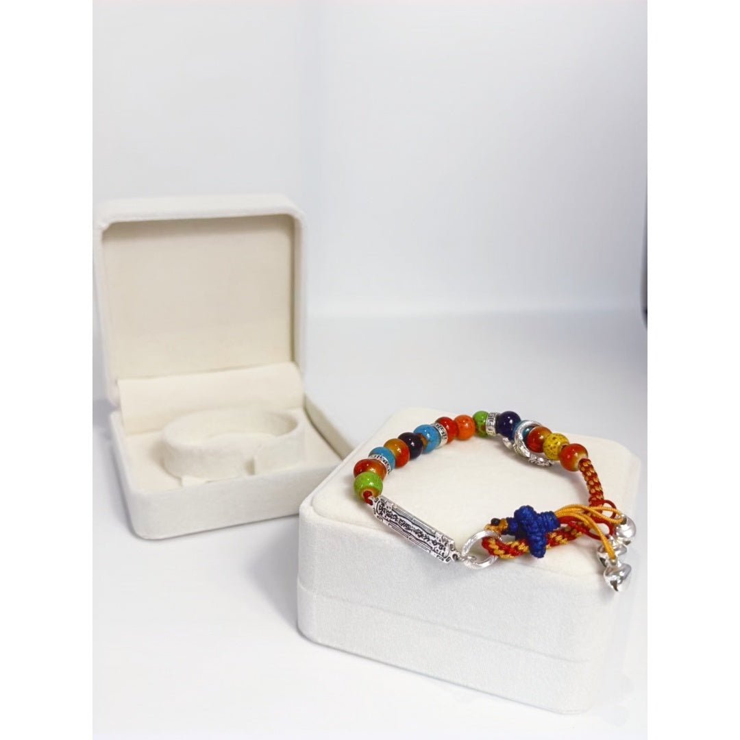 Handmade String Finished Colored Stone Bracelet - RukaCraft