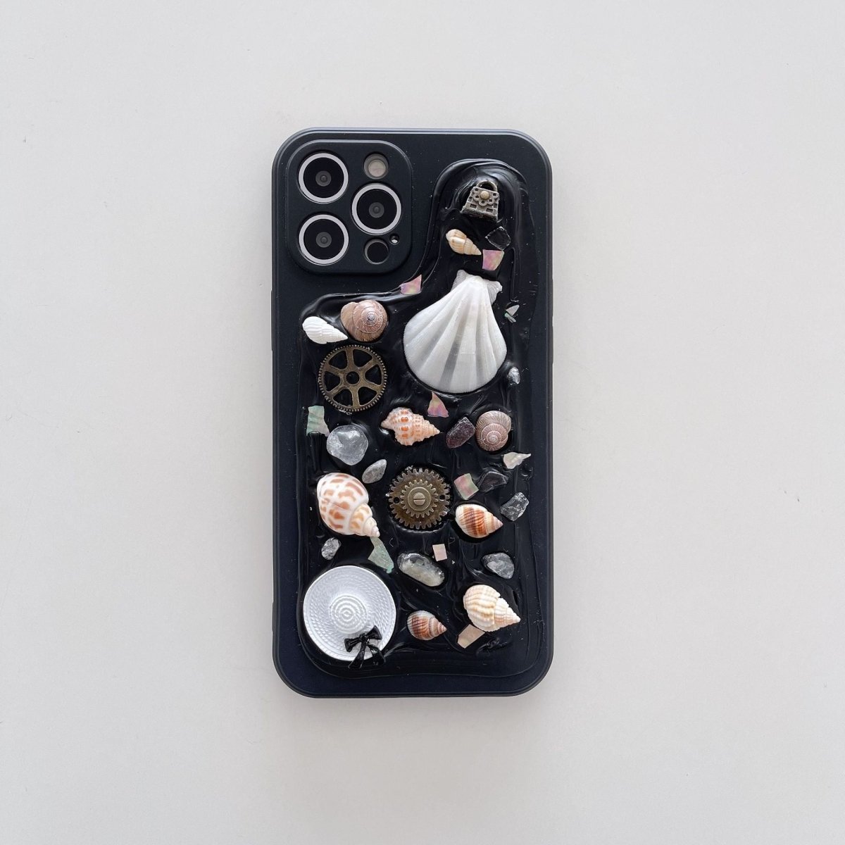 Handmade Seashell iPhone Case-KAWAHIP DIY Cream Glue Design RukaCraft Handmade Seashell iPhone Case-KAWAHIP DIY Cream Glue Design RukaCraft