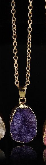 🌟 Ladies Round Irregular Water Droplets Natural Stone Pendant Necklace — Earth’s Tears, Eternal Elegance 🌟 - RukaCraft