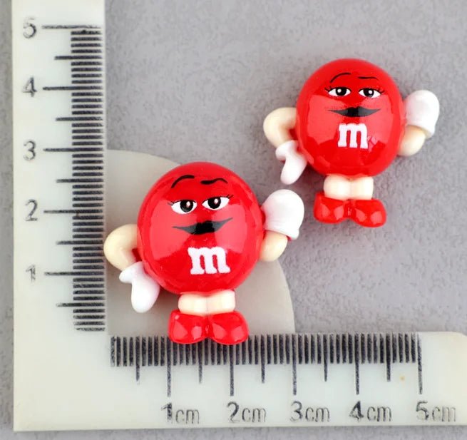Lot de 20 Cabochons Résine Funny M Beans Kawaii | Accessoires DIY, Scrapbooking, Décoration Téléphone - RukaCraft