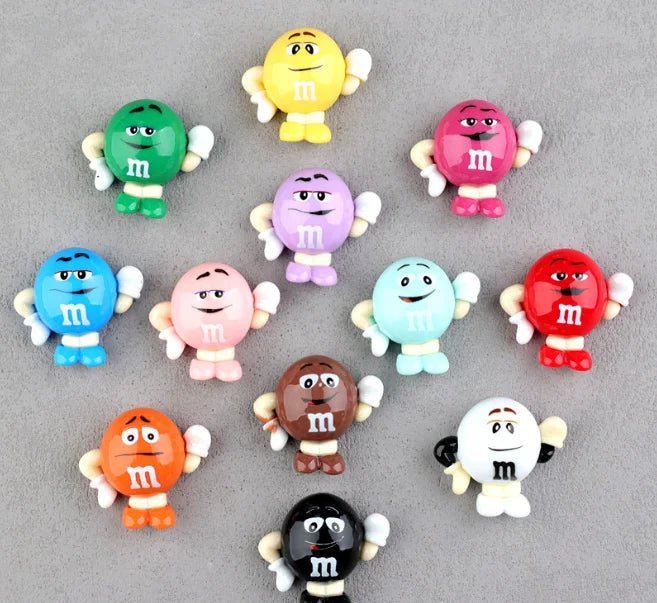 Lot de 20 Cabochons Résine Funny M Beans Kawaii | Accessoires DIY, Scrapbooking, Décoration Téléphone - RukaCraft