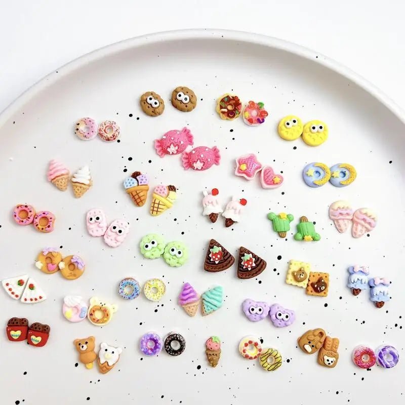 Lot de 20/50/100/200 Charms pour Ongles et Bijoux Desserts en Résine | Série Gourmande Mignonne - DIY KAWAHIP - RukaCraft