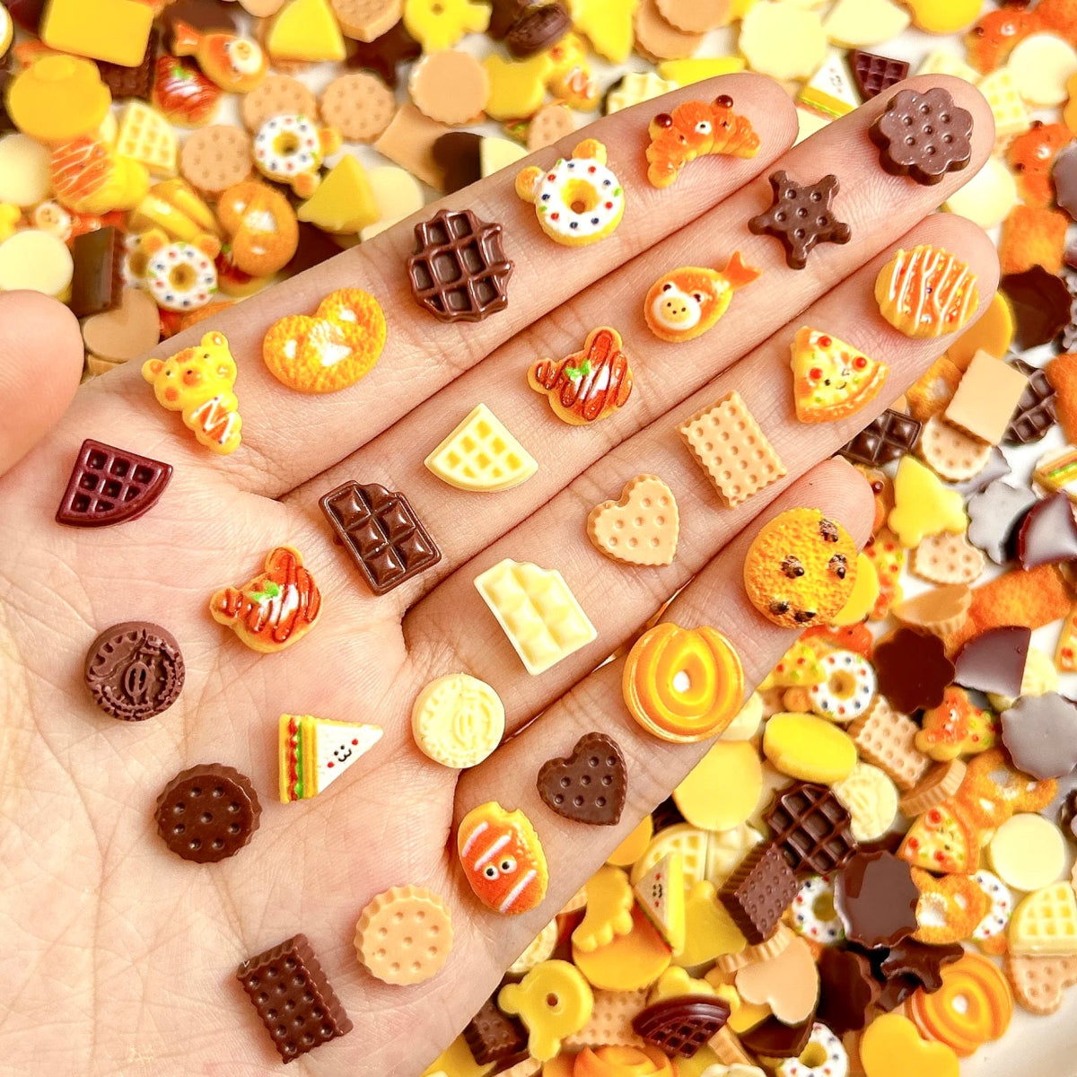 Lot de 20/50/100/200 Charms pour Ongles et Bijoux Desserts en Résine | Série Gourmande Mignonne - DIY KAWAHIP - RukaCraft