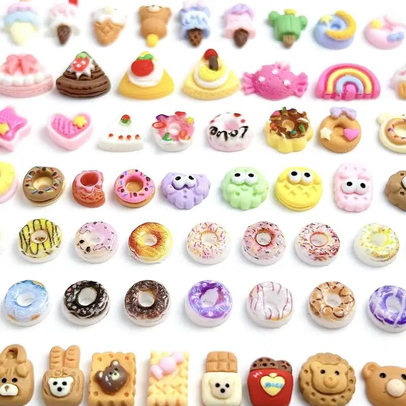 Lot de 20/50/100/200 Charms pour Ongles et Bijoux Desserts en Résine | Série Gourmande Mignonne - DIY KAWAHIP - RukaCraft