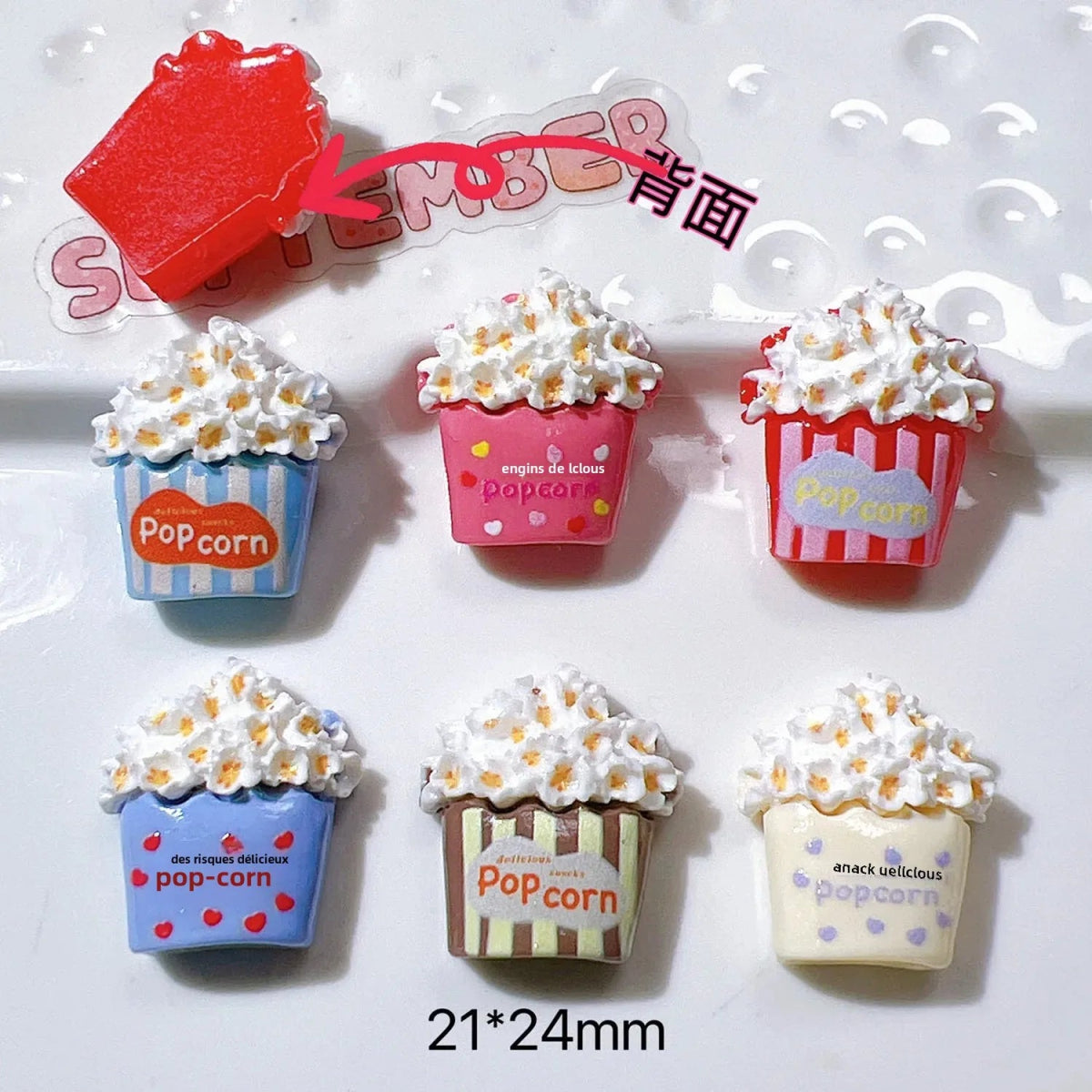 Lot de Charms 6pcs en Résine KAWAHIP | Décorations 3D pour Nail Art DIY - Accessoires Personnalisables pour Ongles et Créations - RukaCraft