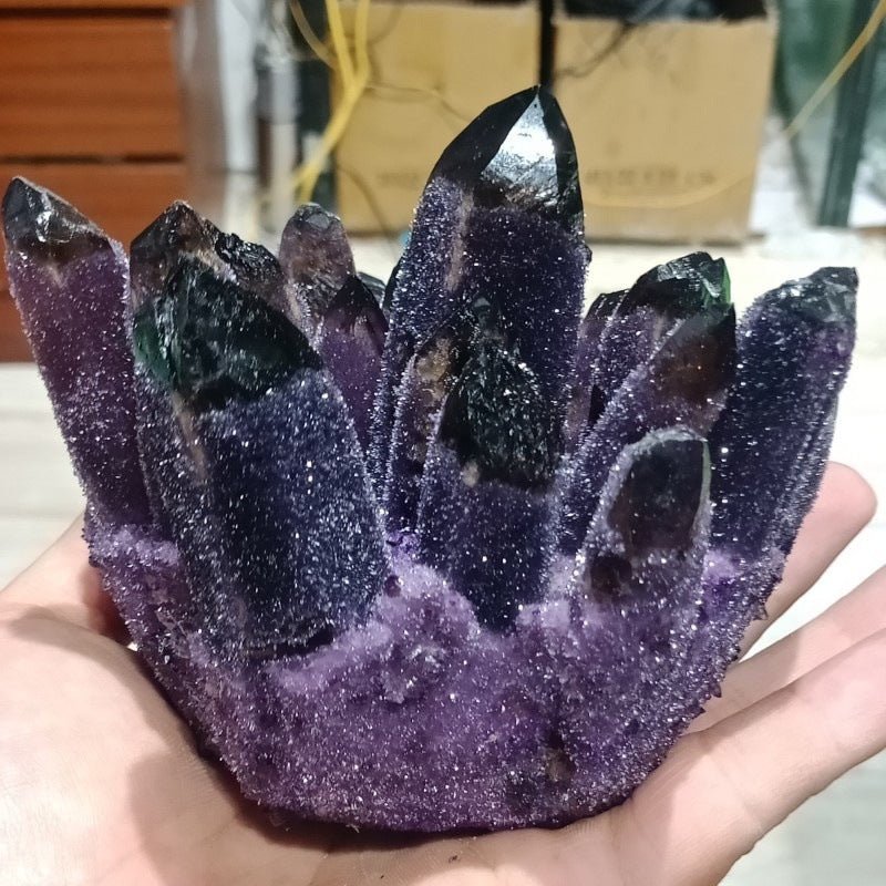 Natural Amethyst Cluster Raw Stone Mineral Crafts - RukaCraft
