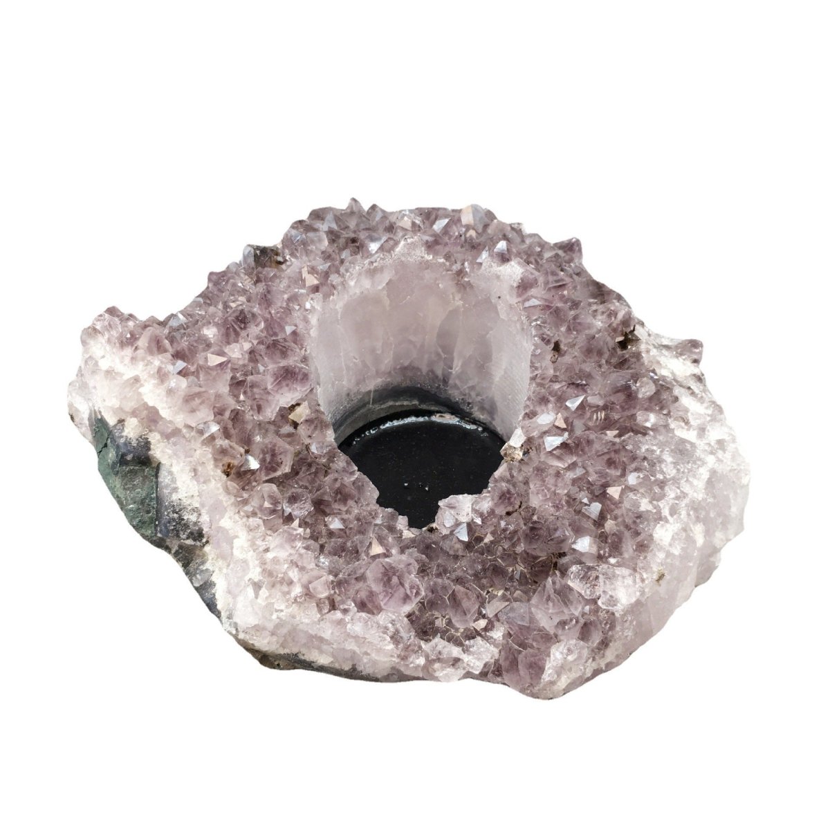 Natural Amethyst Vug Candlestick Decoration Purple Vug Block Rough Stone - RukaCraft