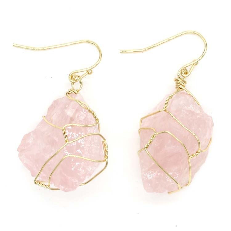 🌟 Natural Crystal Gold - Plated Amethyst Irregular Winding Earrings — Earth’s Whisper, Artisan’s Legacy 🌟 - RukaCraft