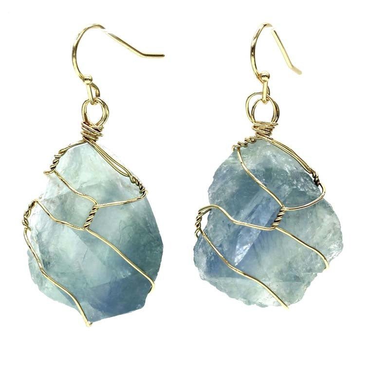 🌟 Natural Crystal Gold - Plated Amethyst Irregular Winding Earrings — Earth’s Whisper, Artisan’s Legacy 🌟 - RukaCraft