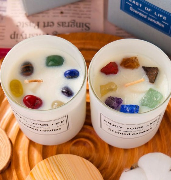 🌟 Natural Crystal Original Stone Incense Candle — Breath of the Earth, Light of the Crystal 🌟 - RukaCraft