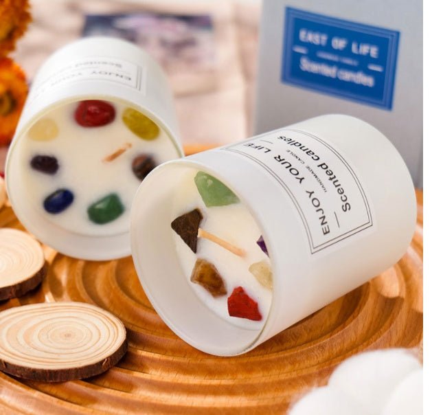 🌟 Natural Crystal Original Stone Incense Candle — Breath of the Earth, Light of the Crystal 🌟 - RukaCraft