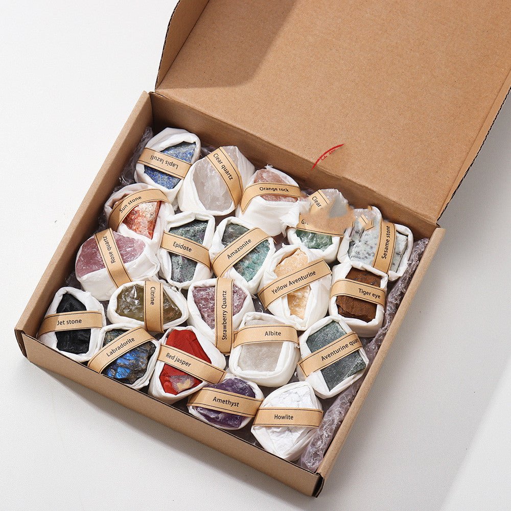 Natural Crystal Raw Stone Ore Gift Set - RukaCraft