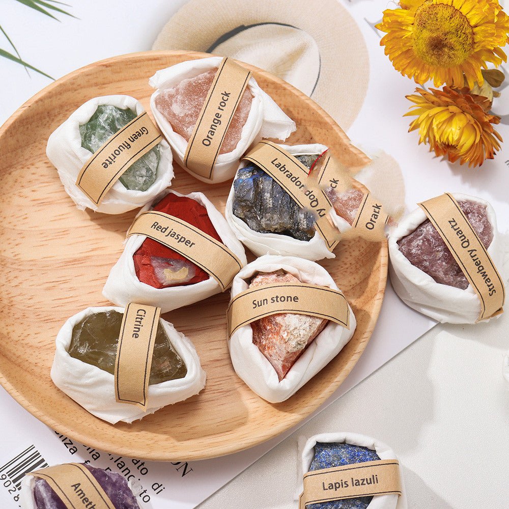 Natural Crystal Raw Stone Ore Gift Set - RukaCraft