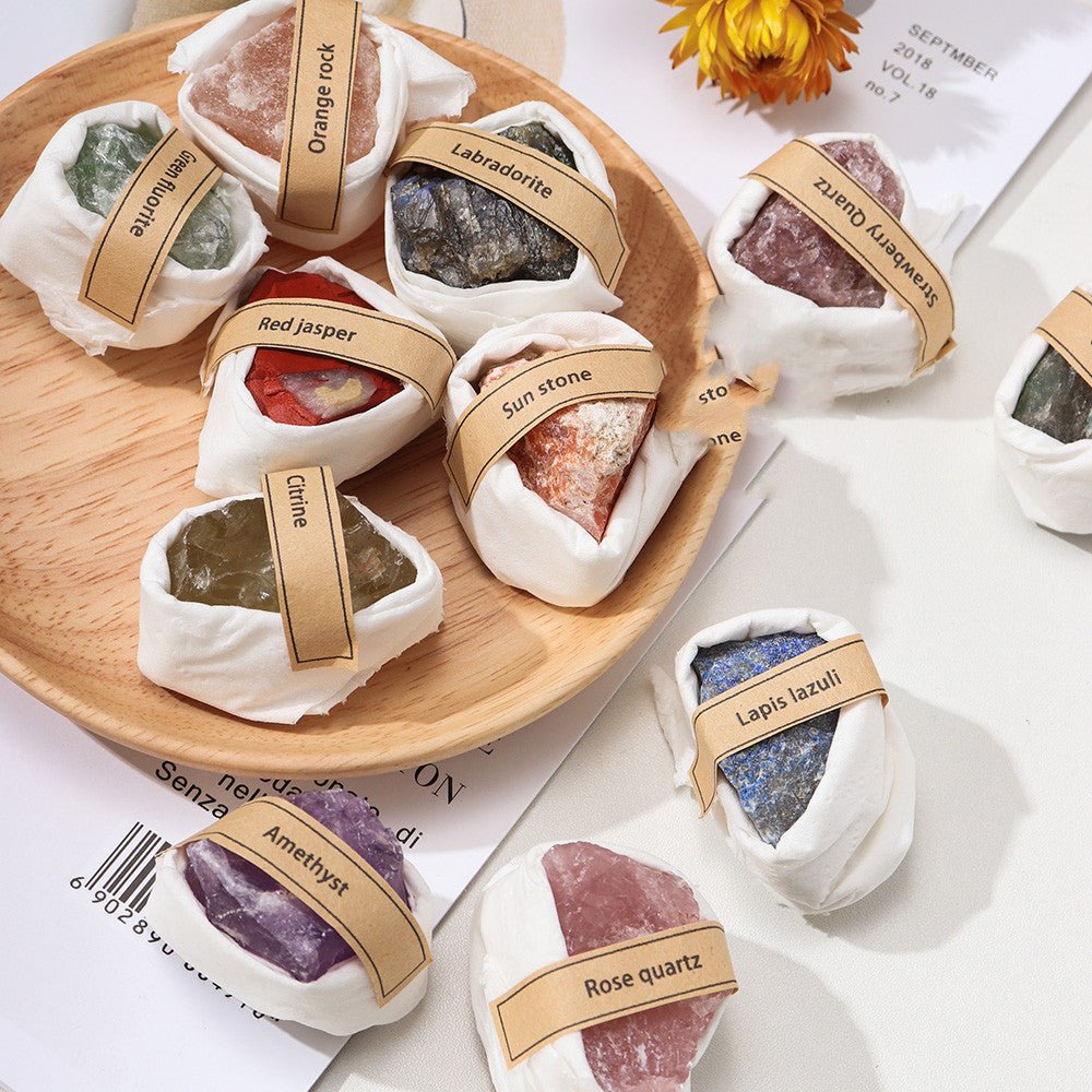 Natural Crystal Raw Stone Ore Gift Set - RukaCraft
