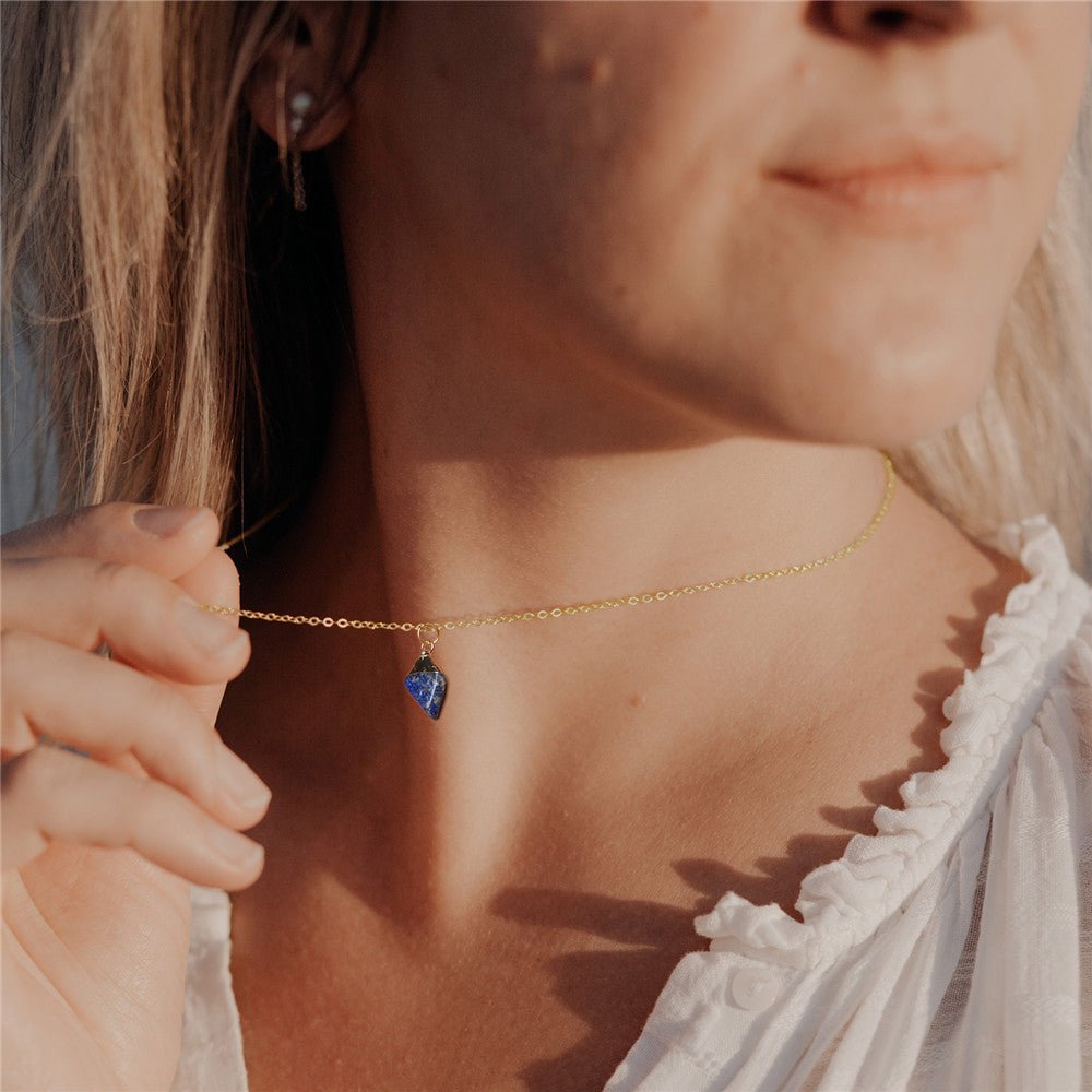 Natural Crystal Stone Irregular Agate Handmade Necklace Simple And Elegant - RukaCraft