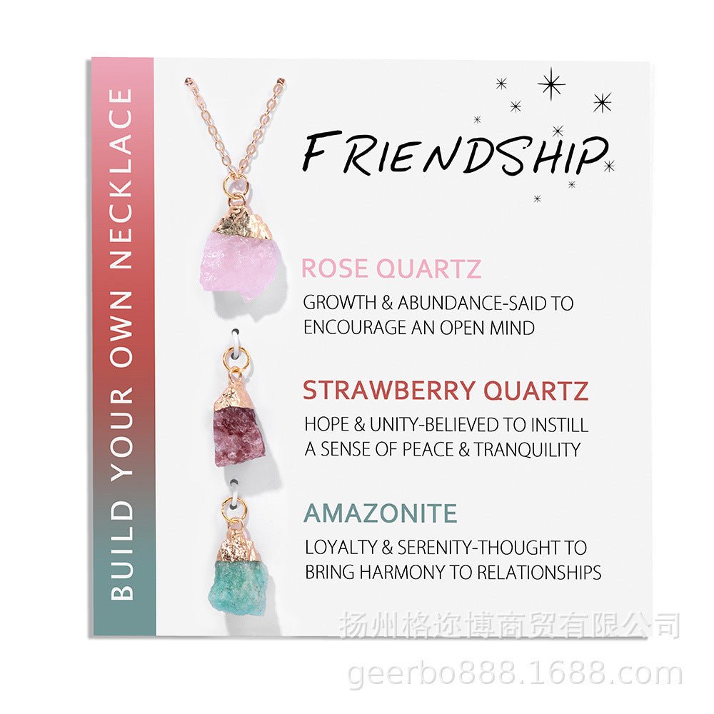 Natural Crystal Stone Irregular Agate Handmade Necklace Simple And Elegant - RukaCraft