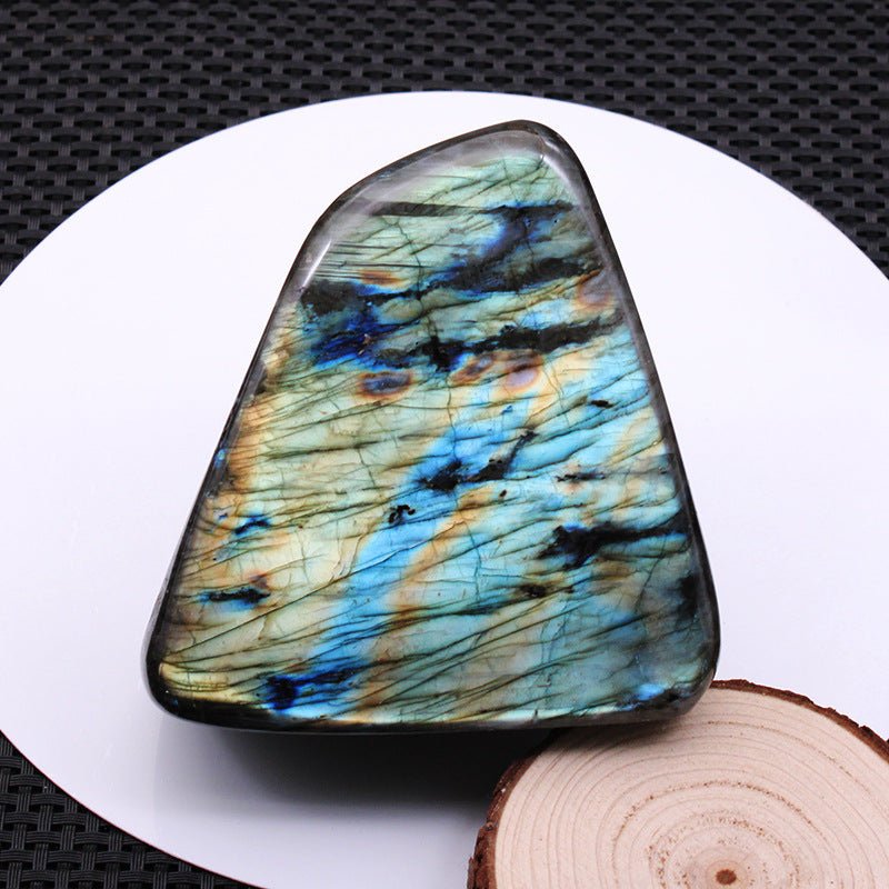 Natural Labradorite Rough Stone Ornament Crystal - RukaCraft