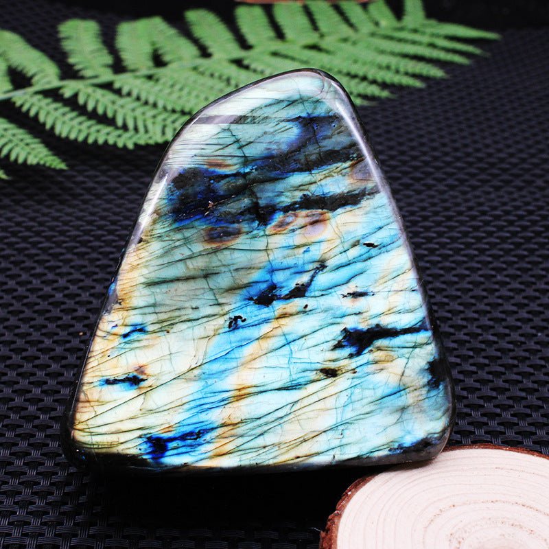 Natural Labradorite Rough Stone Ornament Crystal - RukaCraft